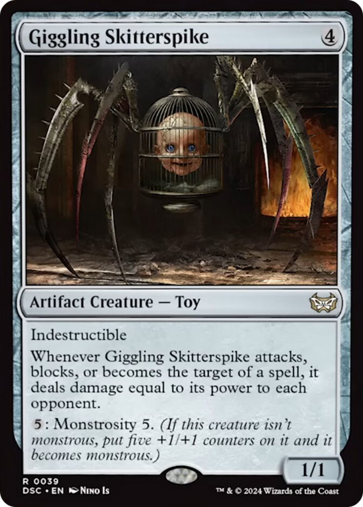 Giggling Skitterspike (Extended Art) [Duskmourn: House of Horror Commander] | Golgari Games