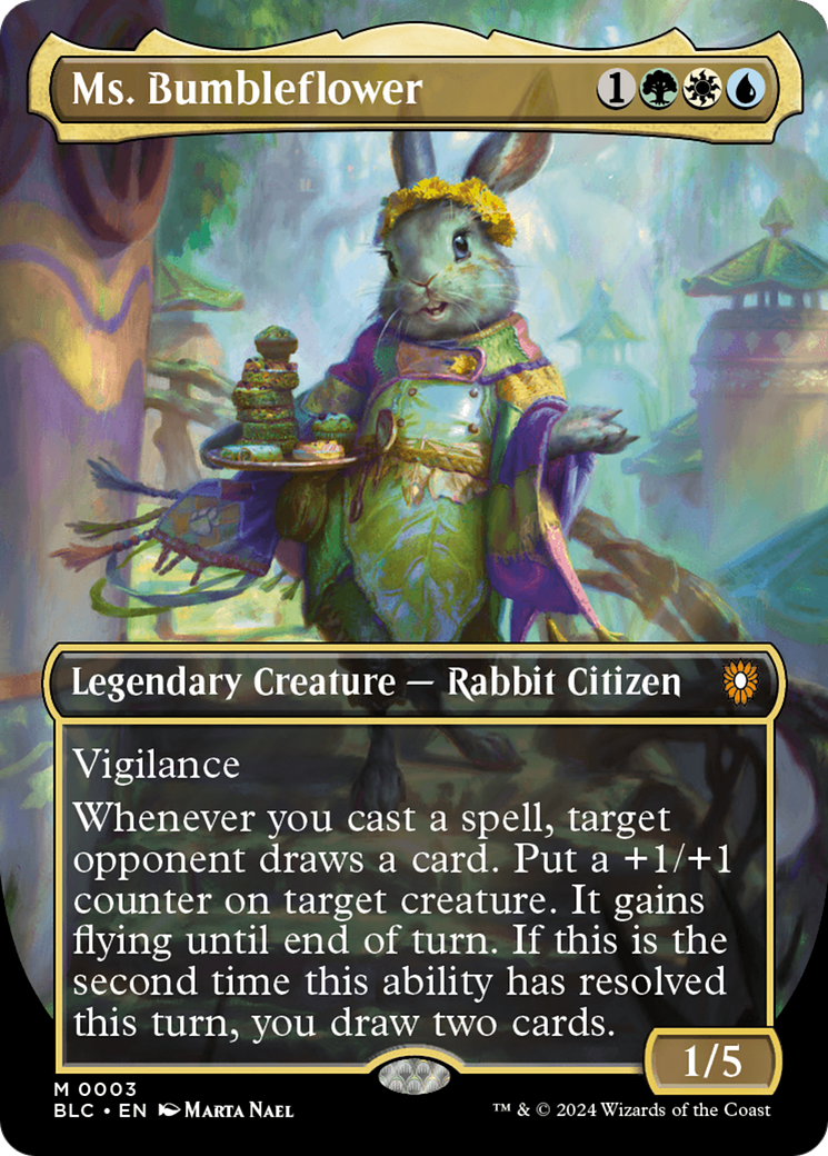Ms. Bumbleflower (Borderless) [Bloomburrow Commander] | Local Legends
