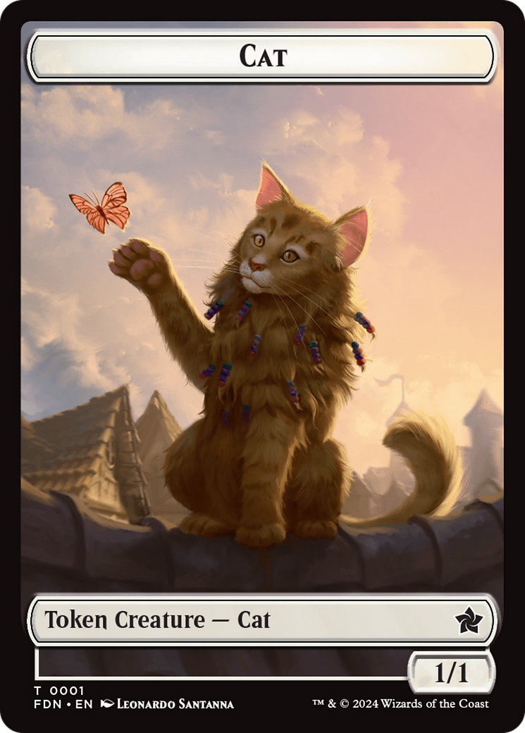 Cat (0001) // Cat (0002) Doubled-Sided Token [Foundations Tokens] | Local Legends