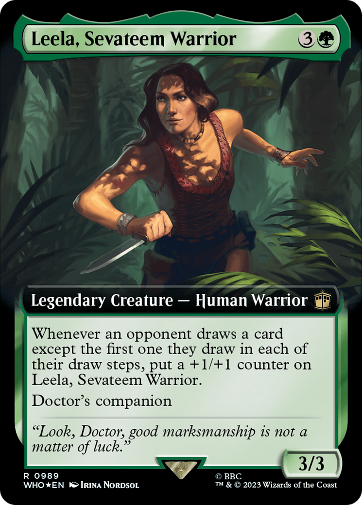 Leela, Sevateem Warrior (Extended Art) (Surge Foil) [Doctor Who] | Local Legends