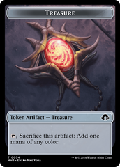 Dragon (Ripple Foil) // Treasure Double-Sided Token [Modern Horizons 3 Commander Tokens] | Local Legends