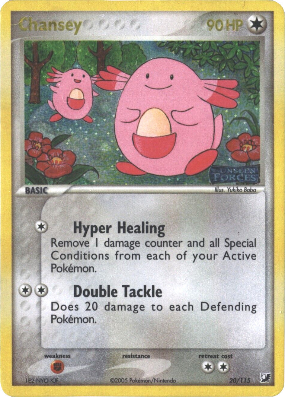 Chansey (20/115) (Stamped) [EX: Unseen Forces] | Golgari Games