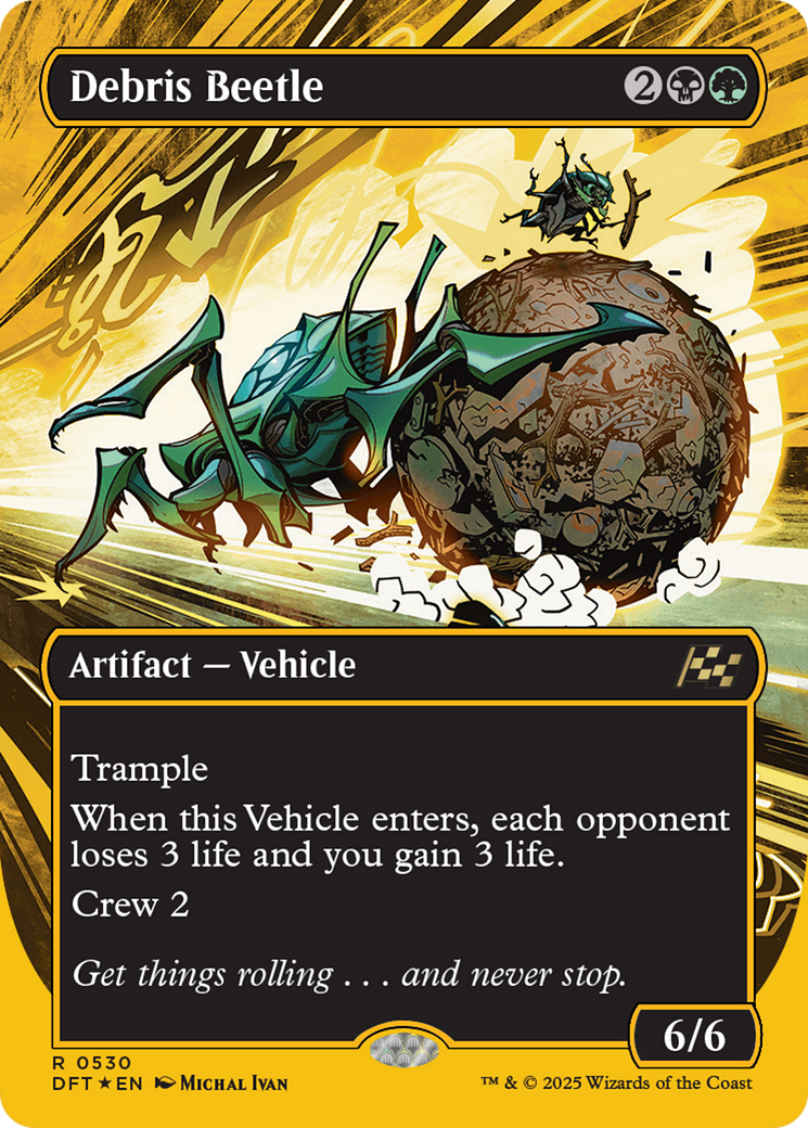 Debris Beetle (Borderless) (First-Place Foil) [Aetherdrift] | Local Legends