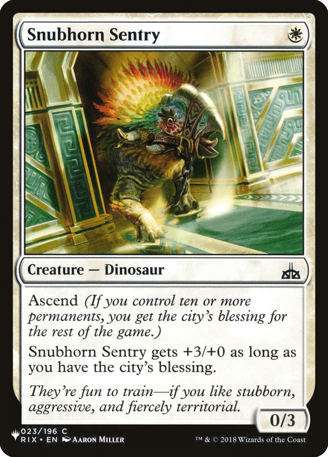 Snubhorn Sentry [The List] | Local Legends