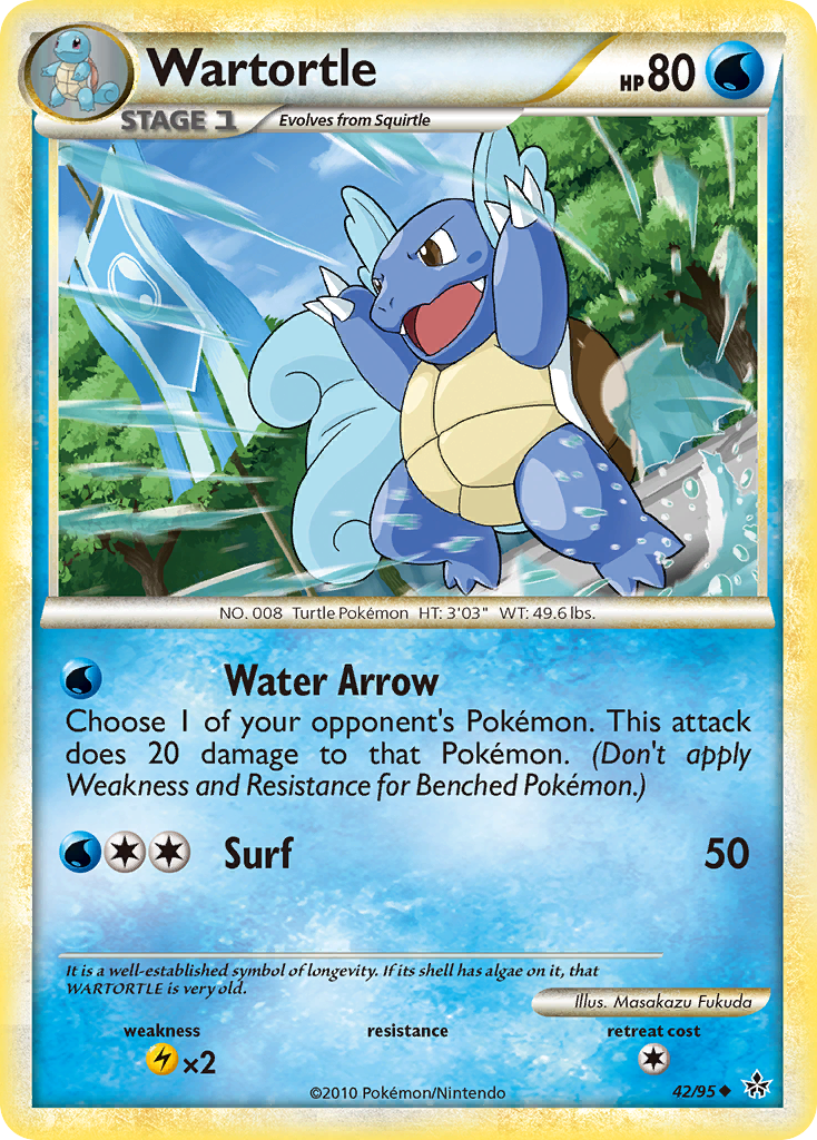 Wartortle (42/95) [HeartGold & SoulSilver: Unleashed] | Golgari Games