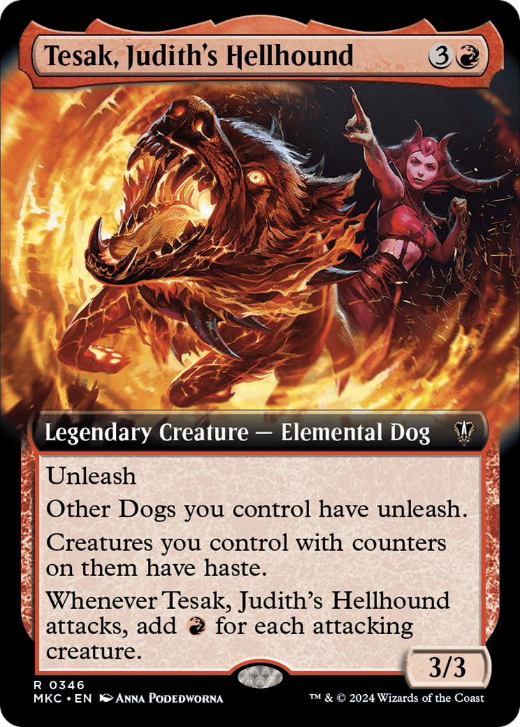 Tesak, Judith's Hellhound (Extended Art) [Murders at Karlov Manor Commander] | Local Legends