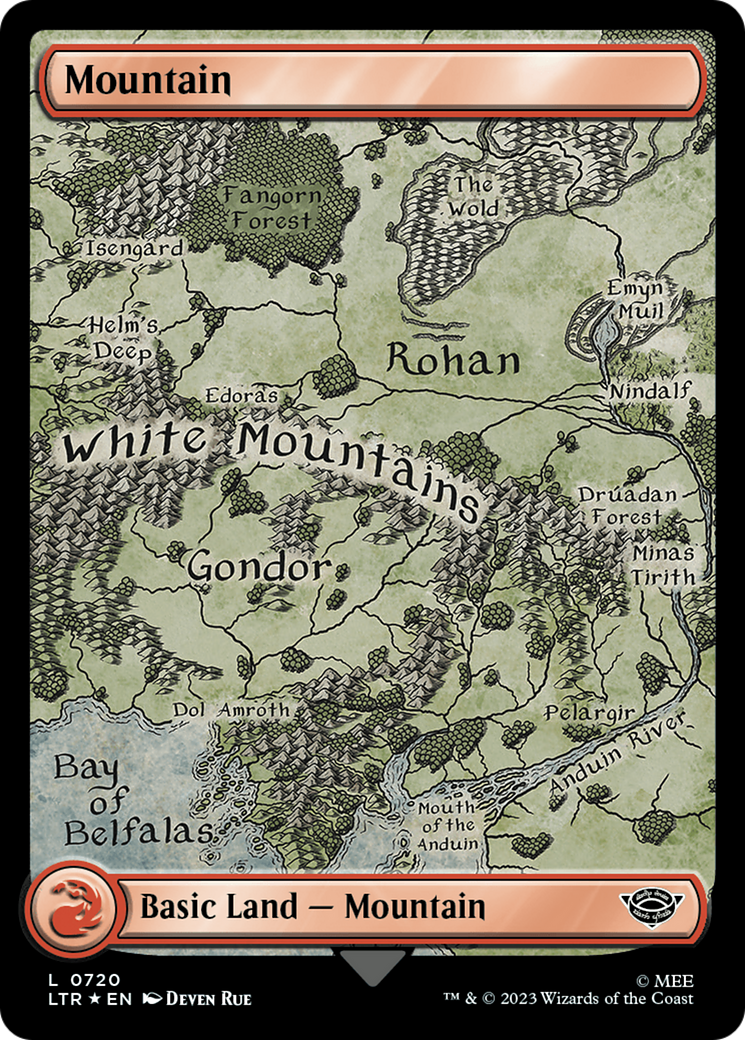Mountain (720) (Surge Foil) [The Lord of the Rings: Tales of Middle-Earth] | Local Legends