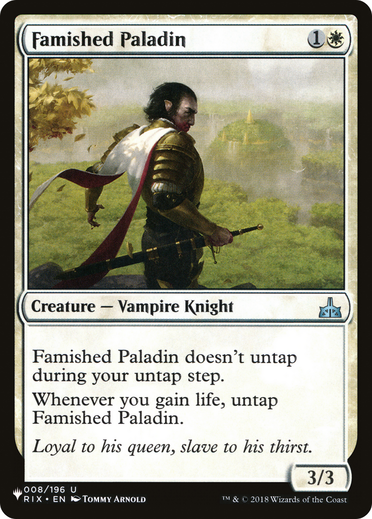 Famished Paladin [The List] | Golgari Games