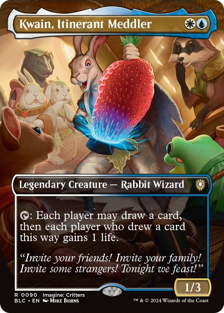 Kwain, Itinerant Meddler (Borderless) [Bloomburrow Commander] | Local Legends