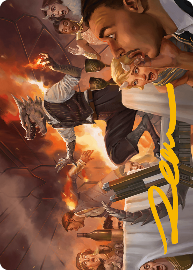 Party Thrasher Art Card (Gold-Stamped Signature) [Modern Horizons 3 Art Series] | Local Legends