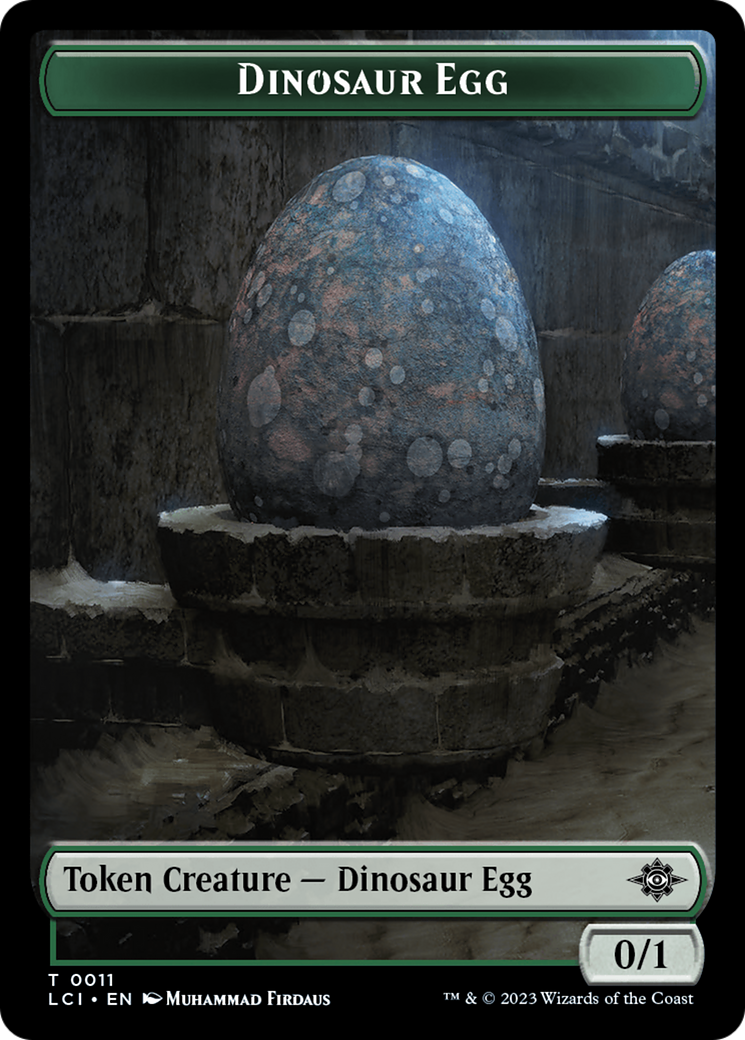 Dinosaur Egg // Dinosaur (0010) Double-Sided Token [The Lost Caverns of Ixalan Tokens] | Golgari Games