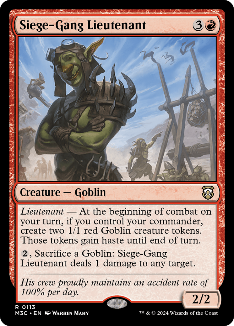 Siege-Gang Lieutenant [Modern Horizons 3 Commander] | Local Legends