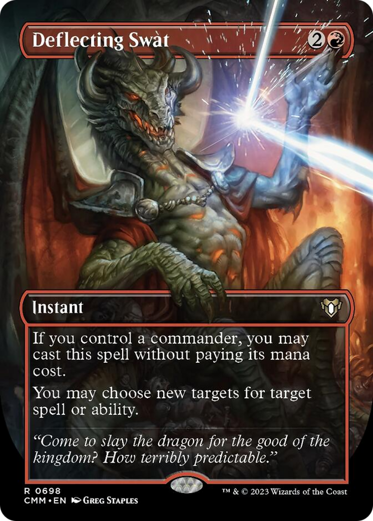 Deflecting Swat (Borderless Alternate Art) [Commander Masters] | Local Legends