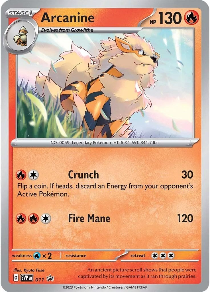 Arcanine (011) [Scarlet & Violet: Black Star Promos] | Golgari Games