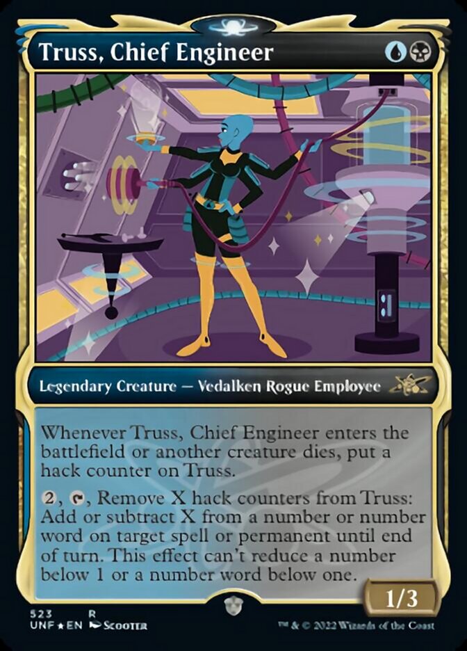 Truss, Chief Engineer (Showcase) (Galaxy Foil) [Unfinity] | Golgari Games