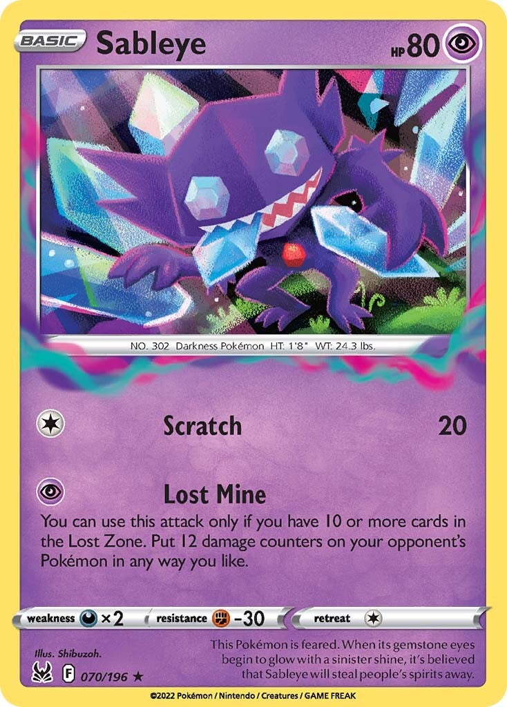 Sableye (070/196) [Sword & Shield: Lost Origin] | Golgari Games