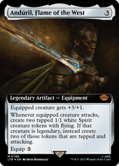 Anduril, Flame of the West (Extended Art) (Surge Foil) [The Lord of the Rings: Tales of Middle-Earth] | Golgari Games