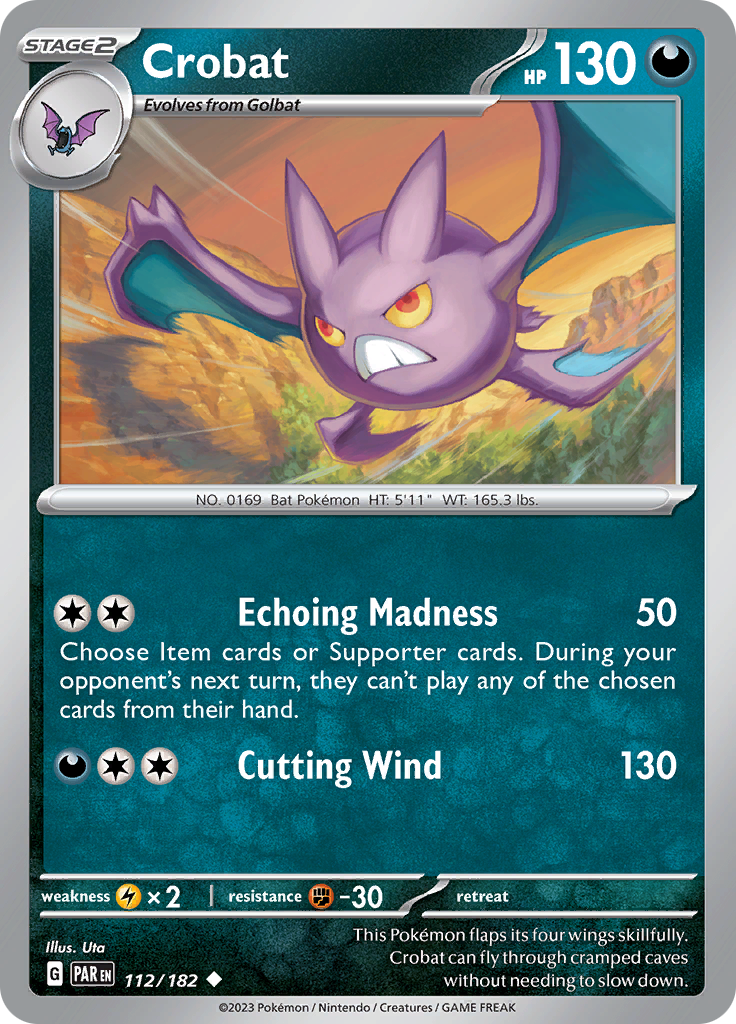 Crobat (112/182) [Scarlet & Violet: Paradox Rift] | Local Legends