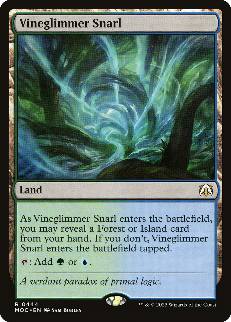 Vineglimmer Snarl [March of the Machine Commander] | Golgari Games