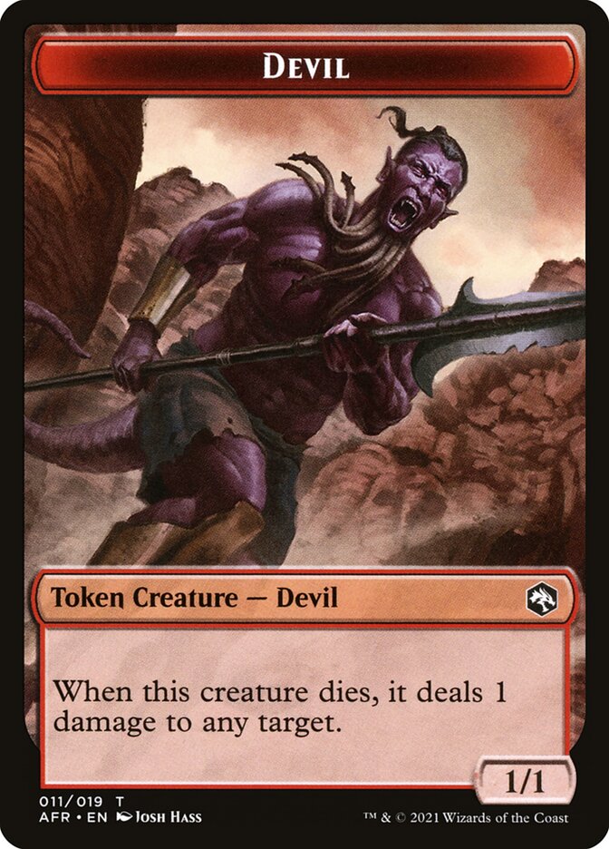 Devil // Faerie Dragon Double-Sided Token [Dungeons & Dragons: Adventures in the Forgotten Realms Tokens] | Local Legends