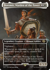 Boromir, Warden of the Tower (Borderless Alternate Art) [The Lord of the Rings: Tales of Middle-Earth] | Golgari Games