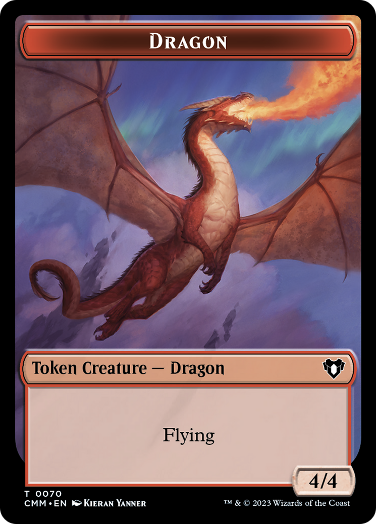 Dragon // Kor Ally Double-Sided Token [Commander Masters Tokens] | Golgari Games