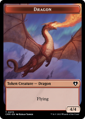 Dragon // Kor Ally Double-Sided Token [Commander Masters Tokens] | Golgari Games