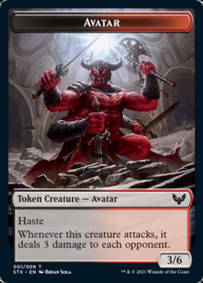 Fractal // Avatar Double-Sided Token [Strixhaven: School of Mages Tokens] | Local Legends
