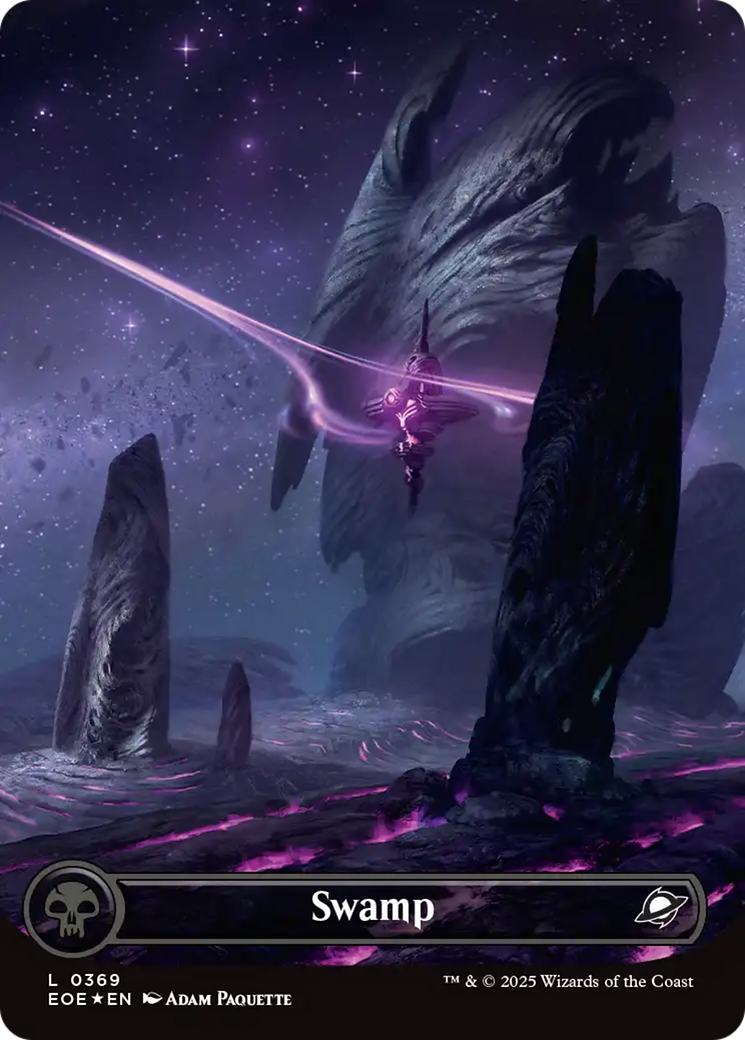 Swamp (0369) (Borderless) (Galaxy Foil) [Edge of Eternities] | Local Legends