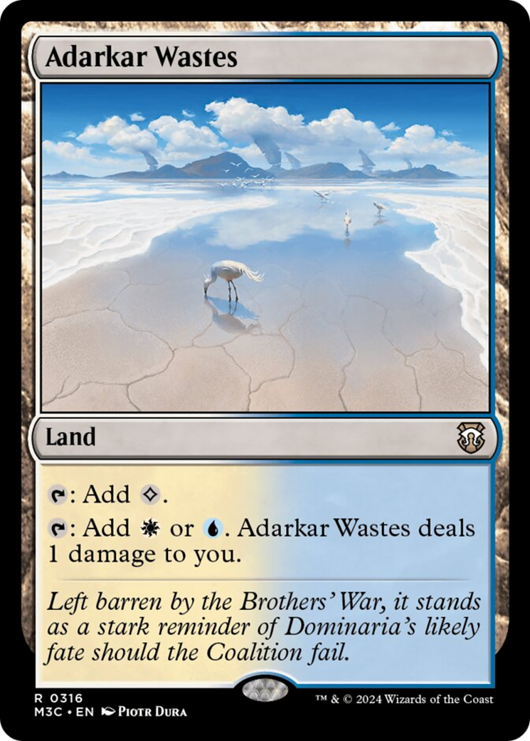 Adarkar Wastes (Ripple Foil) [Modern Horizons 3 Commander] | Golgari Games