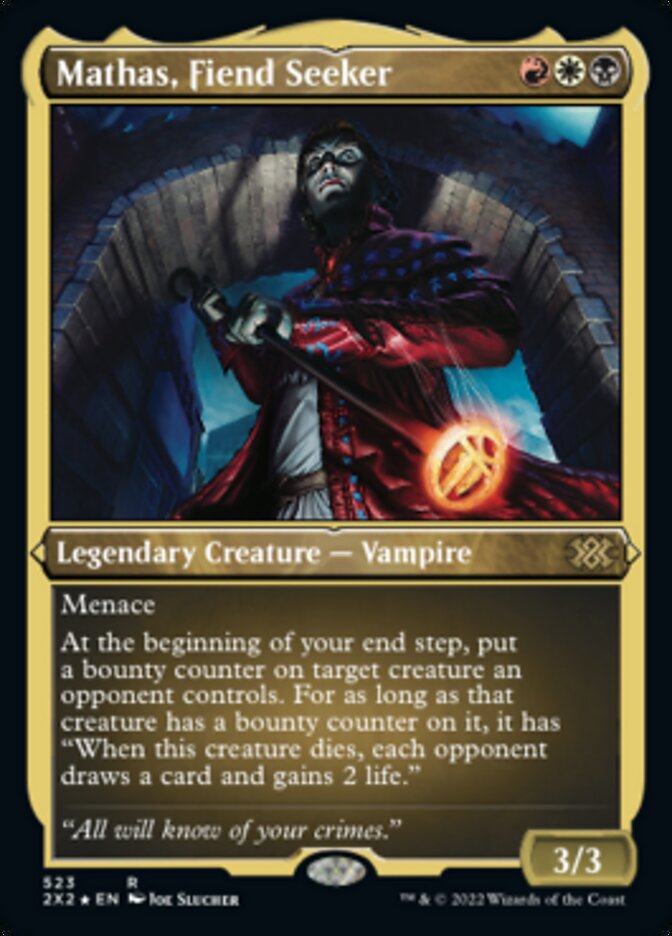 Mathas, Fiend Seeker (Foil Etched) [Double Masters 2022] | Local Legends