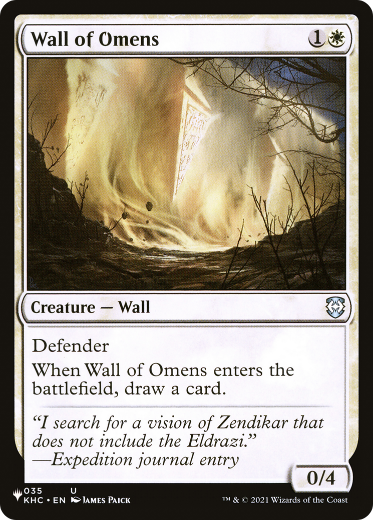 Wall of Omens (KHC) [The List] | Local Legends