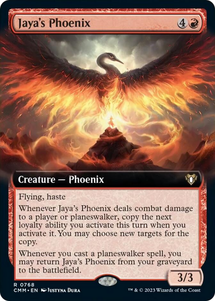 Jaya's Phoenix (Extended Art) [Commander Masters] | Golgari Games