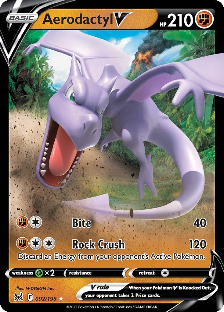 Aerodactyl V (092/196) [Sword & Shield: Lost Origin] | Golgari Games