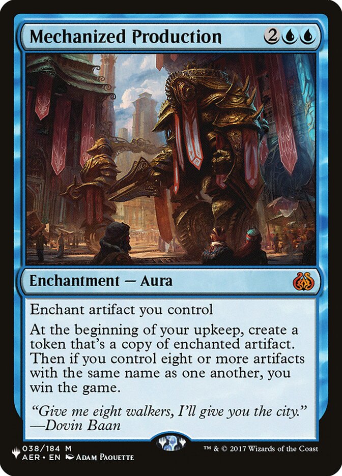 Mechanized Production [The List] | Local Legends