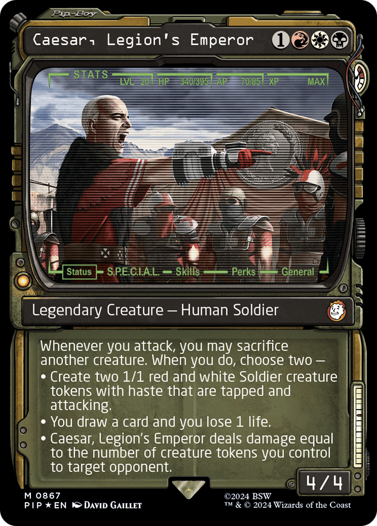 Caesar, Legion's Emperor (Showcase) (Surge Foil) [Fallout] | Local Legends