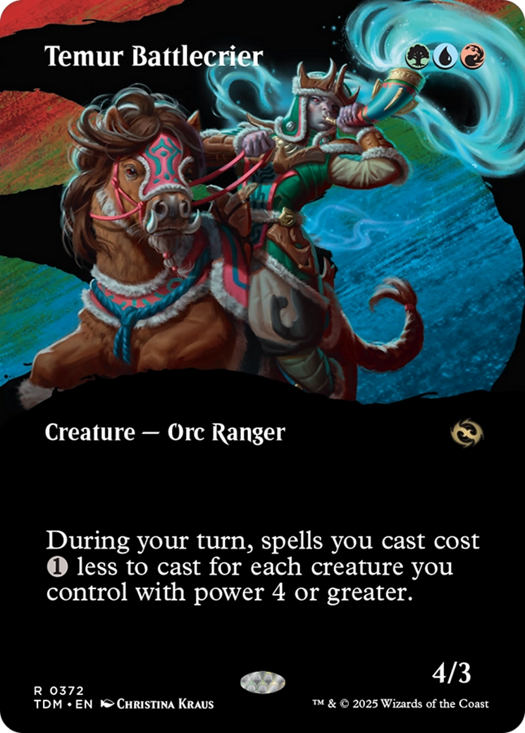 Temur Battlecrier (Borderless) [Tarkir: Dragonstorm] | Local Legends