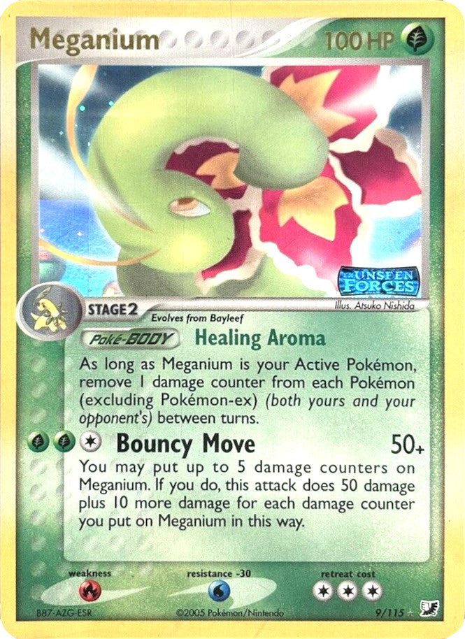 Meganium (9/115) (Stamped) [EX: Unseen Forces] | Local Legends