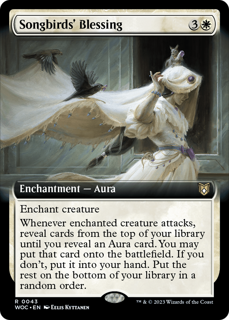Songbirds' Blessing (Extended Art) [Wilds of Eldraine Commander] | Local Legends