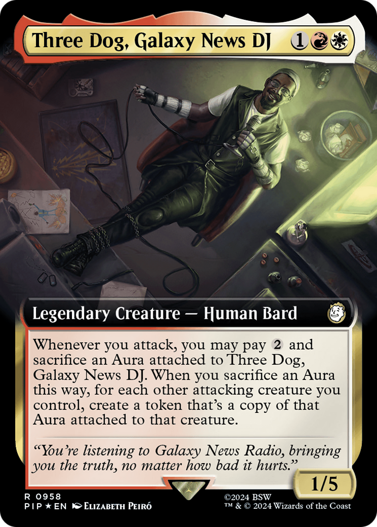 Three Dog, Galaxy News DJ (Extended Art) (Surge Foil) [Fallout] | Local Legends