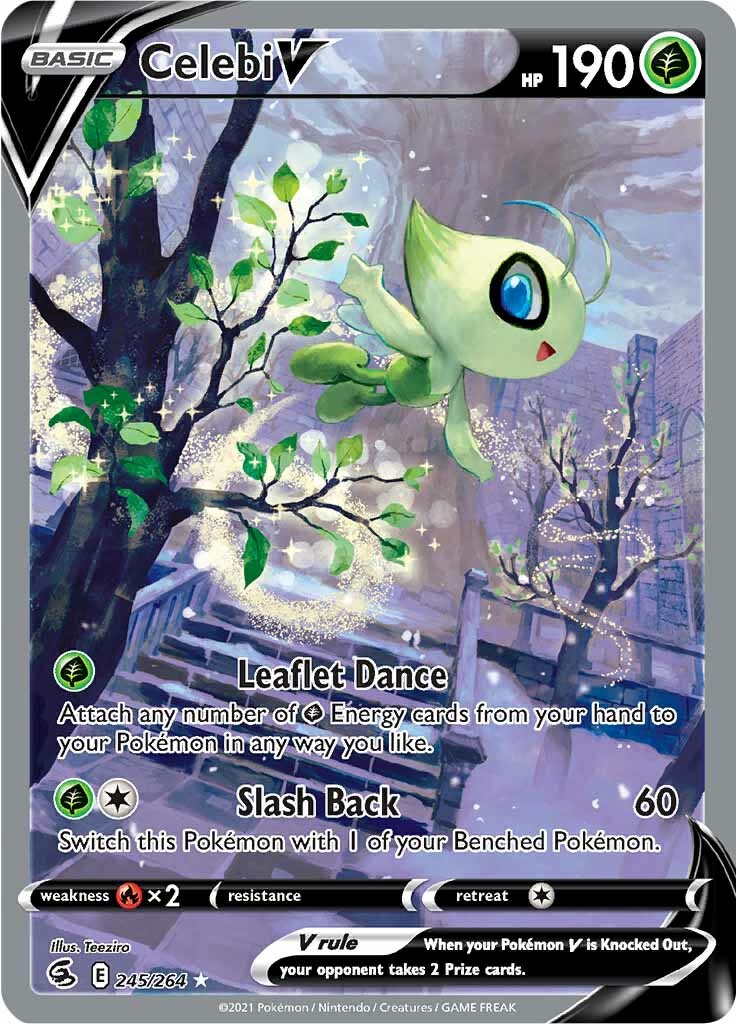 Celebi V (245/264) [Sword & Shield: Fusion Strike] | Golgari Games