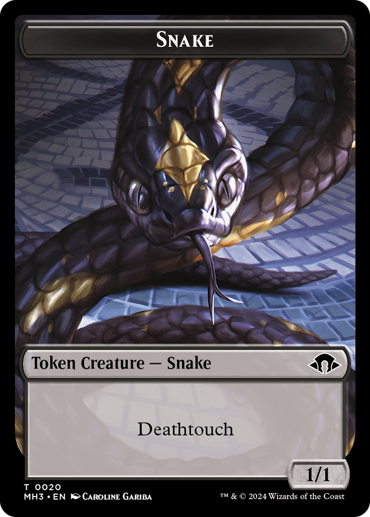 Snake // Energy Reserve Double-Sided Token [Modern Horizons 3 Tokens] | Golgari Games