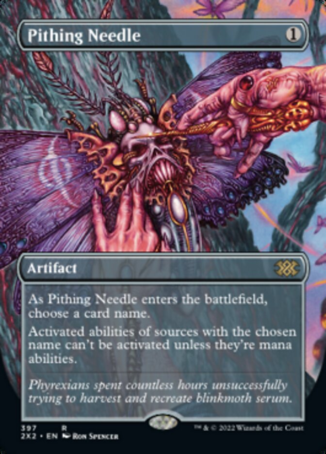 Pithing Needle (Borderless Alternate Art) [Double Masters 2022] | Local Legends