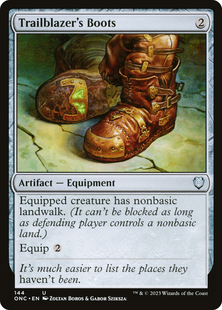 Trailblazer's Boots [Phyrexia: All Will Be One Commander] | Golgari Games