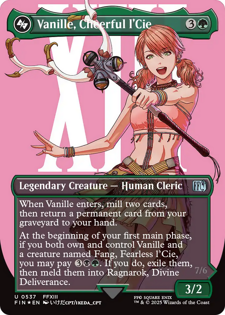 Vanille, Cheerful l'Cie // Ragnarok, Divine Deliverance (Borderless) (Surge Foil) [FINAL FANTASY] | Local Legends