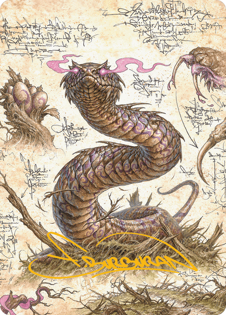 Rottenmouth Viper Art Card (Gold-Stamped Signature) [Bloomburrow Art Series] | Golgari Games