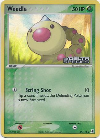 Weedle (87/113) (Stamped) [EX: Delta Species] | Local Legends