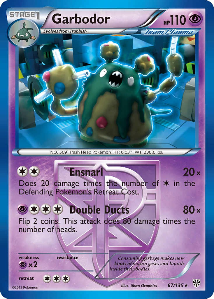 Garbodor (67/135) [Black & White: Plasma Storm] | Local Legends