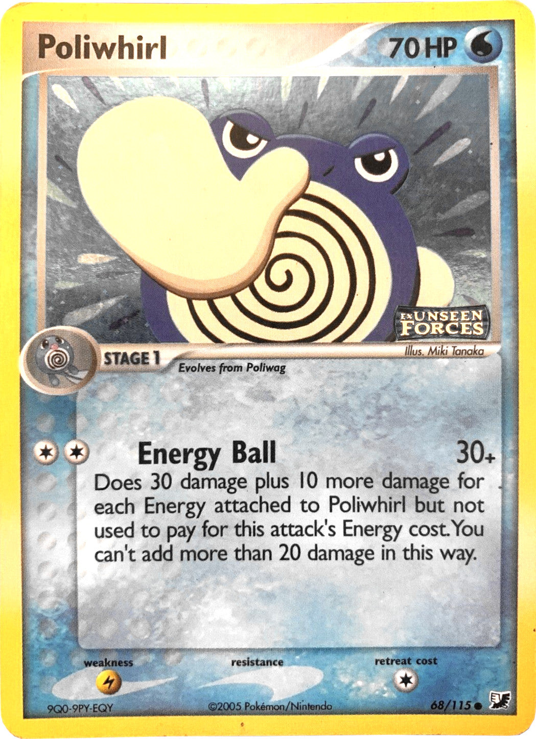 Poliwhirl (68/115) (Stamped) [EX: Unseen Forces] | Golgari Games