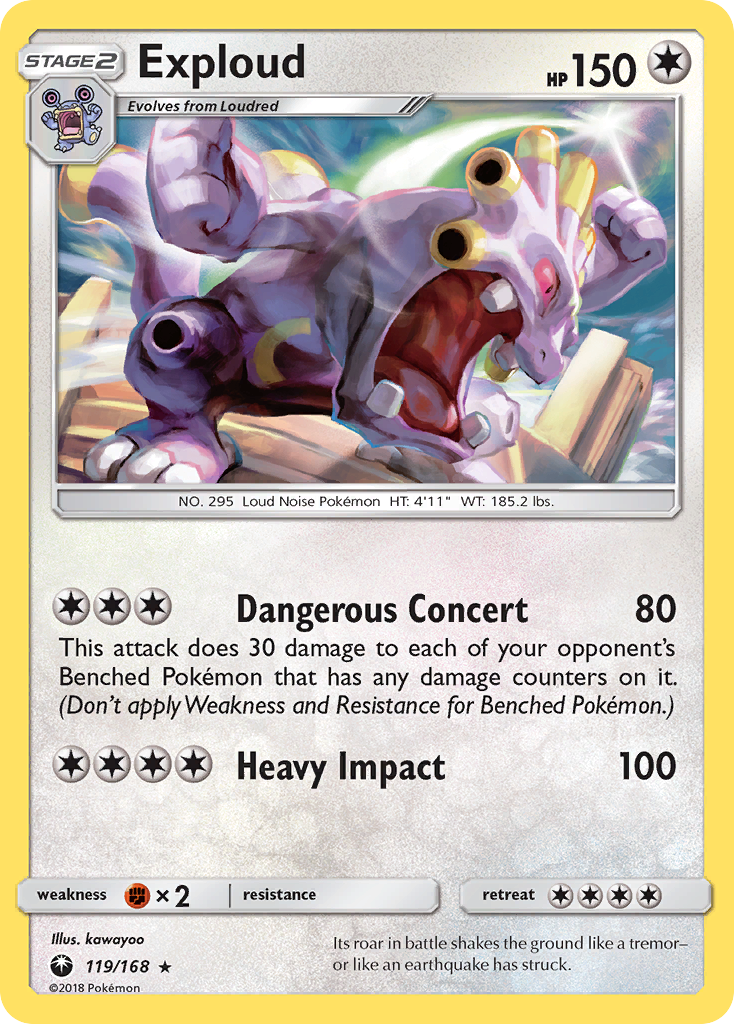 Exploud (119/168) [Sun & Moon: Celestial Storm] | Local Legends